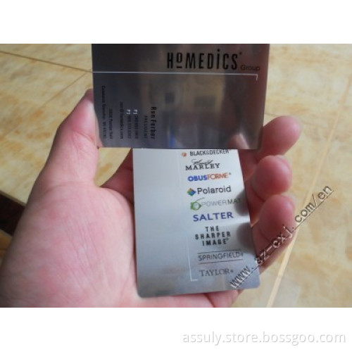 Etched Stainless Steel Name Card